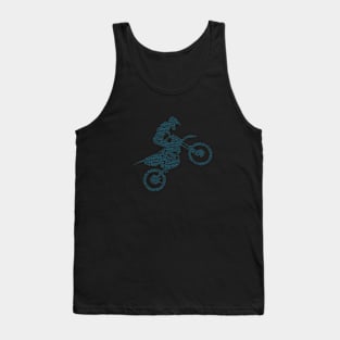 Motocross Moto Silhouette Shape Text Word Cloud Tank Top